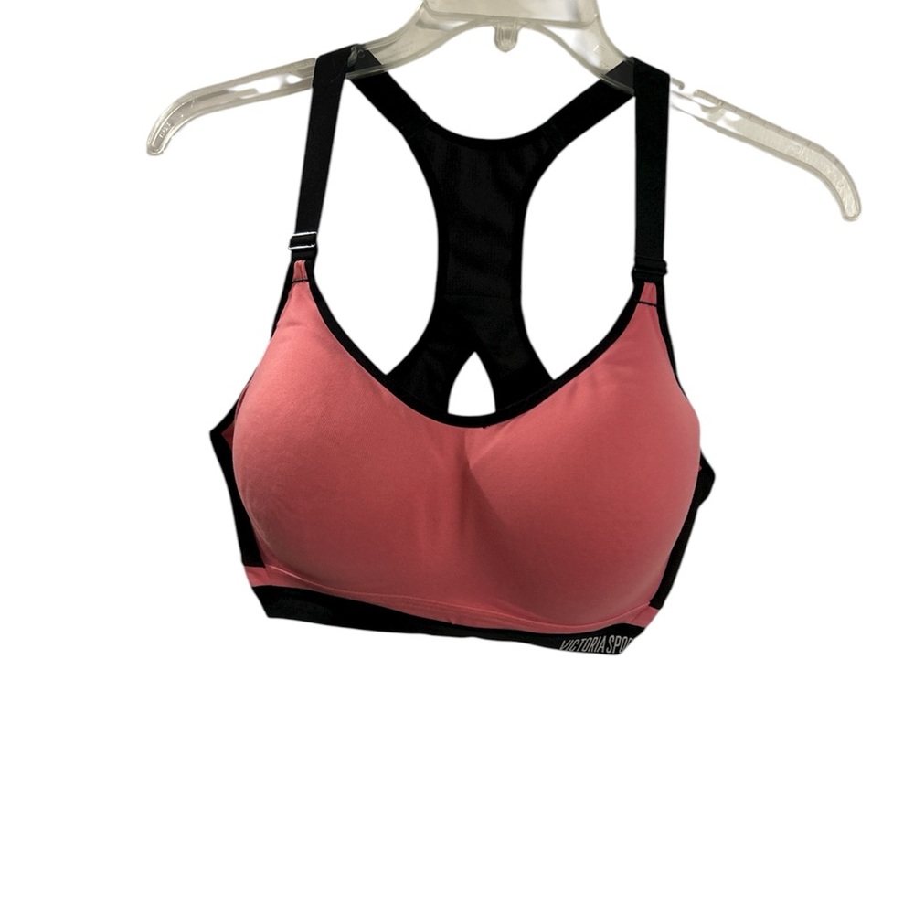 Victoria's Secret Pink and Black Sports Bra Incredible style size 38DD